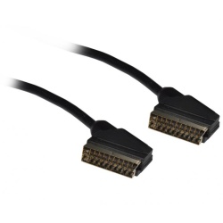 Scart cable 21-pin connections Nickel 180cm