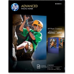 HP Advanced 8.5 x 11 Glossy Photo Paper - 50 Sheets