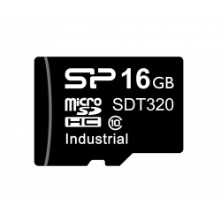 16GB Silicon Power SDT320 Industrial microSDHC UHS-I Memory Card -25-85℃ 3D TLC Flash