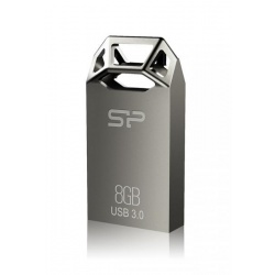 8GB Silicon Power Jewel J50 USB3.0 Zinc-Alloy Compact USB Flash Drive Titanium Edition