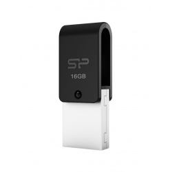 16GB Silicon Power Mobile X21 OTG USB2.0 Flash Drive for Android Phones and Tablets (Black)