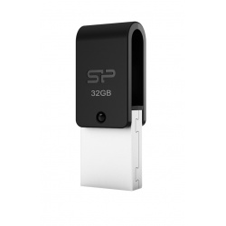 32GB Silicon Power Mobile X21 OTG USB2.0 Flash Drive for Android Phones and Tablets (Black)