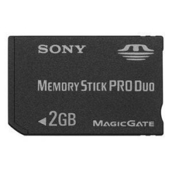 2GB Sony Memory Stick PRO Duo with adapter (PSP compatible)