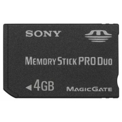 4GB Sony Memory Stick PRO Duo with adapter (PSP compatible)