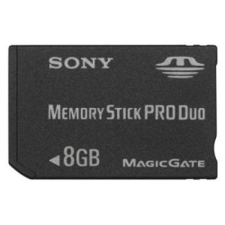 8GB Sony Memory Stick PRO Duo with adapter (PSP memory)