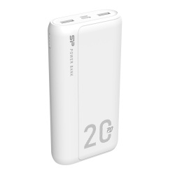 Silicon Power QS15 20,000mAh Power Bank 2x USB Type-A, 1x USB Type-C, QC3.0 & PD3.0 Fast Charging, Black