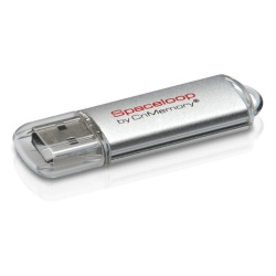 64GB Spaceloop USB2.0 Flash Drive Silver Metal