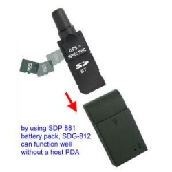 Spectec SD Bluetooth GPS Receiver SDG-812 + SDP-881 Battery Pack