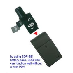 Spectec miniSD Bluetooth GPS Receiver SDG-813 + SDP-881 Battery Pack