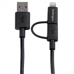 Startech 3ft 2-in-1 USB to Lighting/Micro-USB Charging Cable