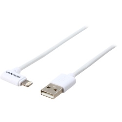 Startech 6ft USB to Angled Lightning Charging Cable - White