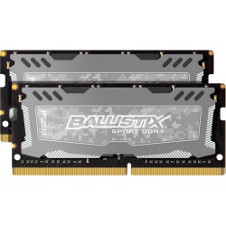 16GB Crucial Ballistix Sport LT DDR4 SO-DIMM PC4-21300 2666MHz CL16 1.2V Dual Memory Kit (2 x 8GB) - Grey