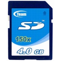 4GB Team Secure Digital 150x Speed memory card