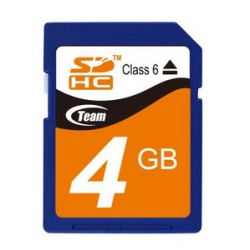 4GB Team Secure Digital SDHC Memory Card Class 6