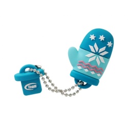 8GB Team T134 USB Flash Drive Winter Glove Design (Green Style)