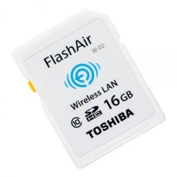 16GB Toshiba FlashAir Wi-Fi LAN W-02 SDHC CL10 memory card