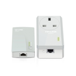 TP-Link Powerline AV500 Passthrough Starter Kit Homeplug AV - UK 3-pin Plug