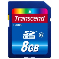 8GB Transcend High-Capacity (SDHC) Secure Digital Card Class 6