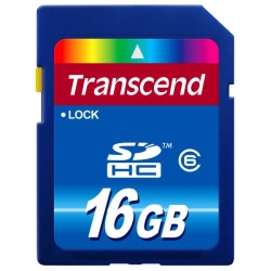 16GB Transcend SDHC CL6 Secure Digital card