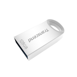 128GB Transcend JetFlash 710S Silver Metallic USB3.1 Flash Drive