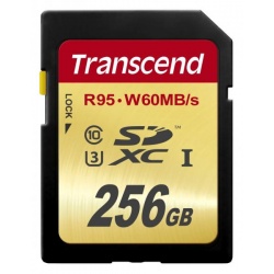 256GB Transcend Ultimate SDXC UHS-I U3 High-Speed Memory Card (95MB/sec read - 60MB/sec write)