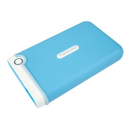 1TB Transcend USB3.0 StoreJet 25 Mobile External 2.5-inch Hard Drive Shock-Resistant - Blue Edition