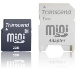 2Gb Transcend miniSD 80x Secure Digital card