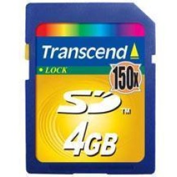 4Gb Transcend 150x Hi-Speed Secure Digital card