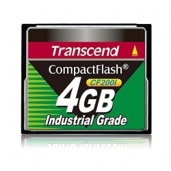 4GB Transcend Industrial Grade CF200I 200X CompactFlash (SLC)