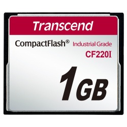 1GB Transcend Industrial Temperature Range CF220I 220X Ultra CompactFlash (SLC)