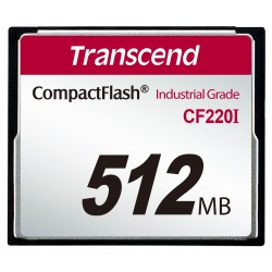 512MB Transcend Industrial Temperature Range CF220I 220X Ultra CompactFlash (SLC)