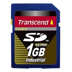 1GB Transcend 80X Industrial SD Secure Digital Memory Card SLC Flash (TS1GSD80I)