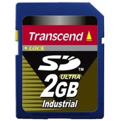 2GB Transcend 80X Industrial SD Secure Digital Memory Card SLC Flash (TS2GSD80I)