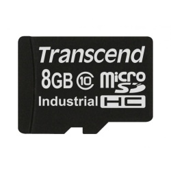 8GB Transcend Industrial Grade microSDHC CL10 memory card