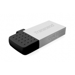 8GB Transcend Jetflash 380S OTG USB2.0 Flash Drive - Silver Edition