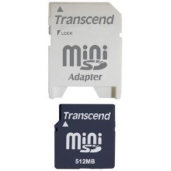 512Mb Transcend miniSD 80x Secure Digital card