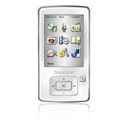 8GB Transcend MP870 Digital Music Player w/ FM Radio, Voice Recorder, microSD slot - white