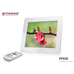 4GB Transcend 8-inch Digital Photo Frame PF830 White