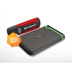 Transcend Rugged Storage Bundle: 500GB StoreJet M3 USB3.0 + 16GB JetFlash 810