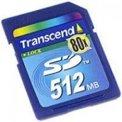 512Mb Transcend Secure Digital 80x Speed