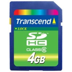 4GB Transcend High-Capacity (SDHC) Secure Digital Card Class 6