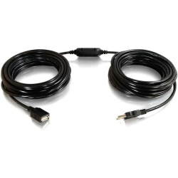 C2G 25FT USB Type-A Female to USB Type-A Male Active Extension Cable - Black