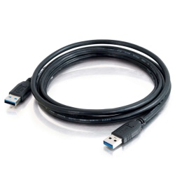 C2G SuperSpeed 3.3FT USB Type-A Male to USB Type-A Male Cable - Black