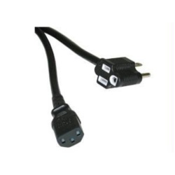 C2G 6FT 16 AWG Universal Power Cord with Extra Outlet - Black
