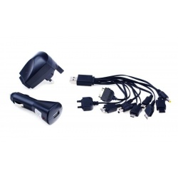 Universal Mobile Phone Charging kit (12V car charger + 3-pin UK charger)