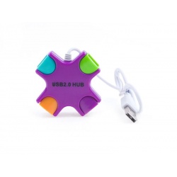 4-port USB Hub - Purple Star Design - USB2.0