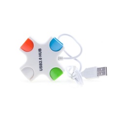 4-port USB Hub - White Star Design - USB2.0