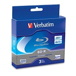 Verbatim Blu-Ray BD-R 96928 25GB 4X 3-Pack Jewel Case
