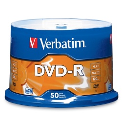 Verbatim DVD-R 16x 4.7GB 50-Pack Spindle