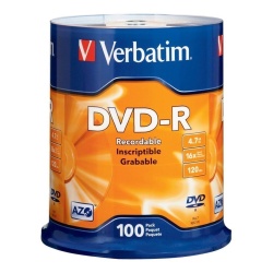 Verbatim DVD-R 16x 4.7GB 100-Pack Spindle